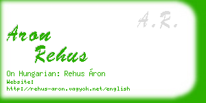aron rehus business card